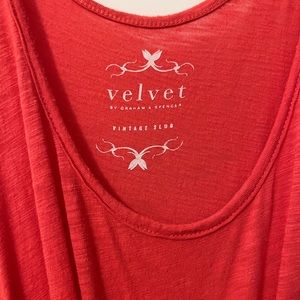 Velvet by Graham and Spencer casual red dress with front tie. Pre-owned